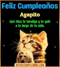 GIF Feliz Cumpleaños te guíe en tu vida Agapito